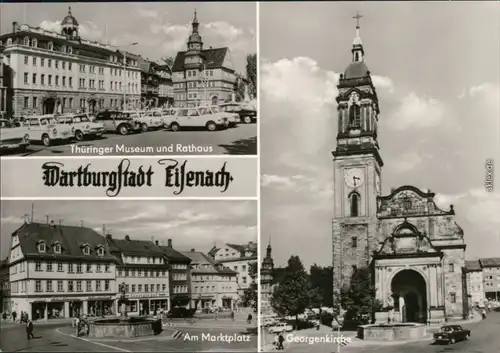 Eisenach Thüringer Museum und Rathaus, Marktplatz, Georgenkirche 1974
