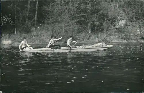 Beraun (Böhmen) Beroun Sport  Ruderer  Boot mit Ausrüstung 1964 Privatfoto