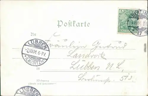 Ansichtskarte Tiergarten-Berlin Siegesallee - Plastik - Albrecht II. 1901
