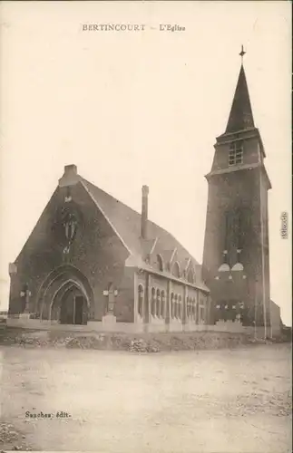 CPA Bertincourt Kirche - L'Eglise 1913