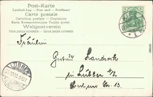 Ansichtskarte  Künstlerkarte - Wassermühle 1903 