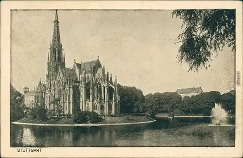 Ansichtskarte Stuttgart Johanneskirche/Johanniskirche 1926