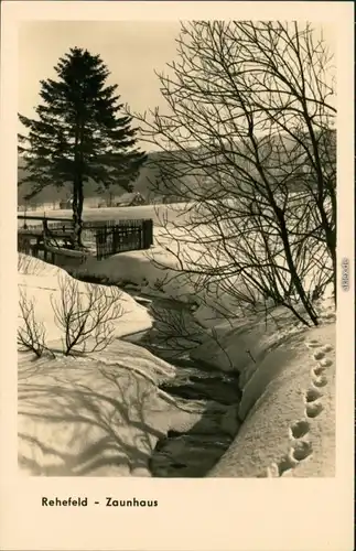 Rehefeld-Zaunhaus-Altenberg (Erzgebirge) Winterlandschaft, Bach 1962