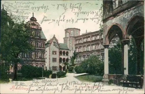 Ansichtskarte Heidelberg Heidelberger Schloss 1904