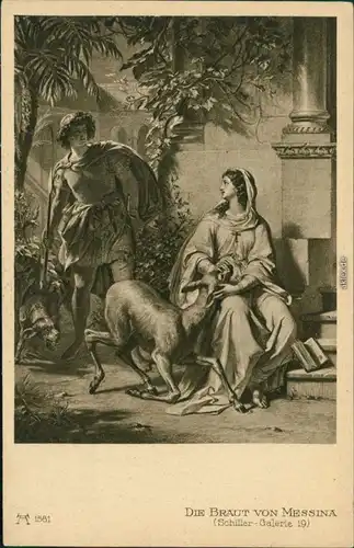 Ansichtskarte  Künstlerkarte: Gemälde "Die Braut von Messina" 1915