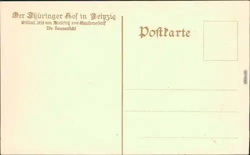 Ansichtskarte Leipzig Künstlerkarte - Partie am Thüringer Hof 1913 