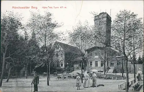 Ansichtskarte Wilthen (Sachsen) Mönchswalder Berg mit Turm 1918