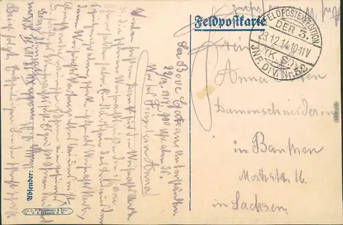 Ansichtskarte  Das Lied aus dem Schützengraben - Militär WK1 1915 