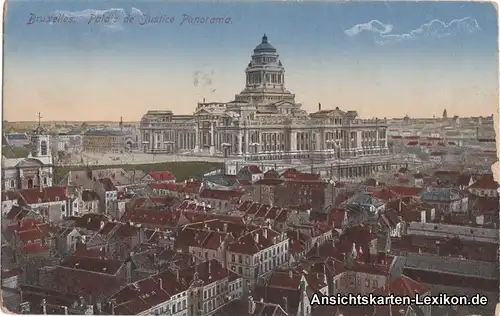 Postkaart Brüssel Bruxelles Palais de Justice Panorama/Justizpalast 1916