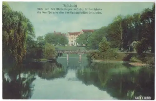 Hamburg Wallanlagen auf Verbandshaus Deutschnationalen Handlungsgehilfen 1913