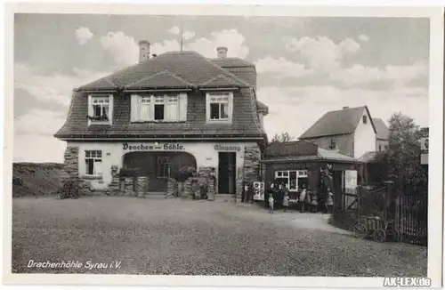 Ansichtskarte Syrau (Vogtland) Drachenhöhle 1936