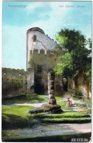 Postcard Hirschberg (Schlesien) Jelenia Góra Der Kynast Burghof 1920