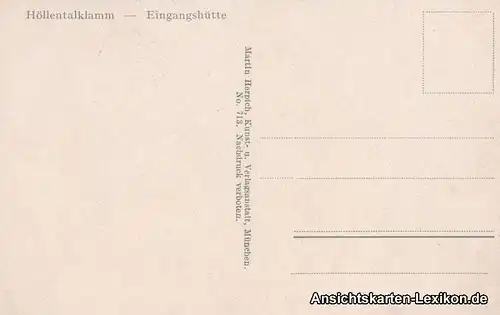 Ansichtskarte Grainau Eingangshütte Höllentalklamm c1918