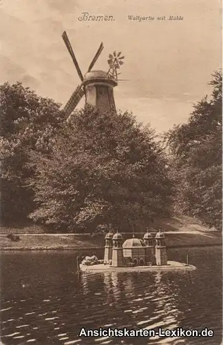 Bremen Wallpartie mit Mühle