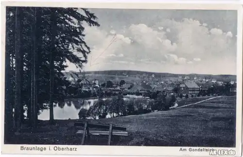 AK Braunlage Am Gondelteich Lkr Goslar gl 1929