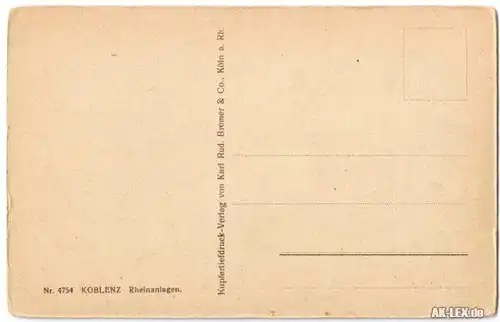 Koblenz Rheinanlagen ca. 1920