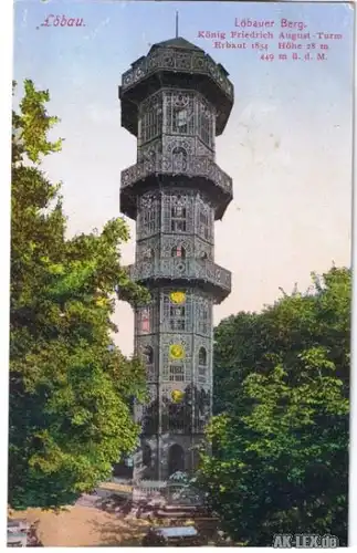 Löbau Löbauer Berg - König Friedrich August-Turm ca 1920