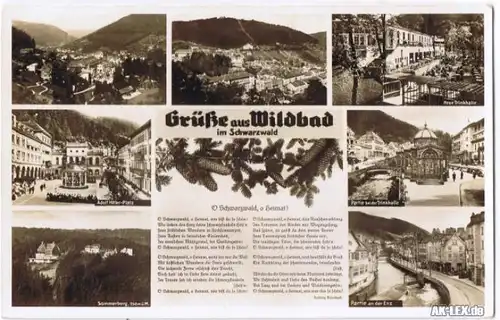 Wildbad Stadtteilansichten gel.1938