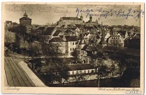 Nürnberg Blick vom Hallentor zur Burg ca. 1920