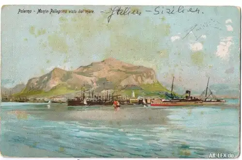 Palermo Monte Pellegrino visto dal mare