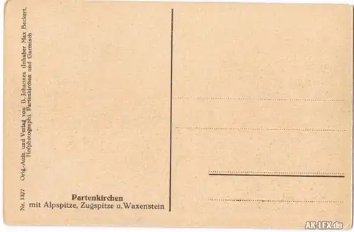 Ansichtskarte Garmisch-Partenkirchen Panorama - ca 1920 