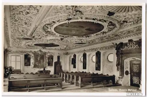 Salem Münster - Evang. Betsaal ca. 1930/40 -Foto AK