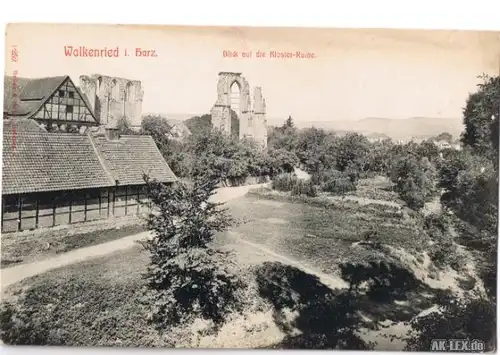 Walkenried (Harz) Blick auf die Klosteruine - ca.1920