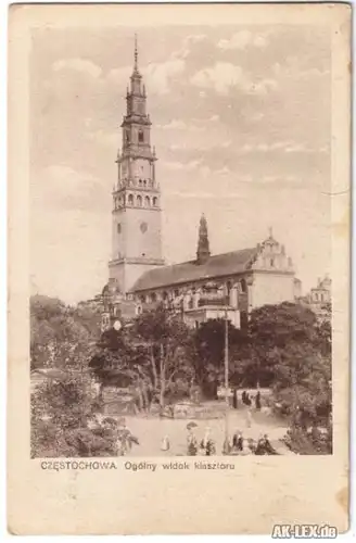 Tschenstochau Kirche (Ogolny widok klasztoru) ca 1925