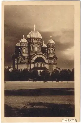 Postcard Riga Rīga Ри́га Russische Kathedrale 1920