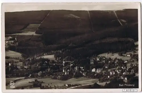 Bad Flinsberg Świeradów-Zdrój Blick vom Hasenstein - Foto AK 1930