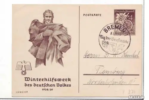 Ansichtskarte  Winterhilfswerk des deutschen Volkes 1938