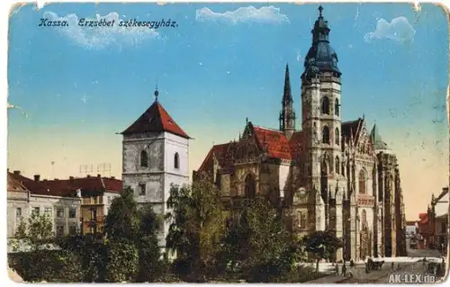 Ansichtskarte Kaschau Kassa Kosice Kathedrale ca. 1920