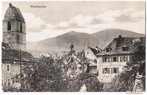 Ansichtskarte Wattweiler Zweibrücken Blick zur Kirche ca