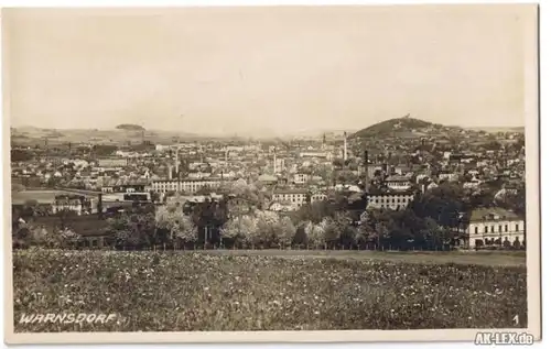 Warnsdorf Panorama-Ansicht ca. 1920 Foto AK