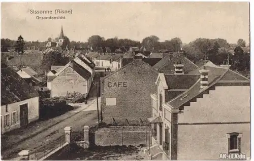 Sissonne (Aisne) Panorama ca. 1917