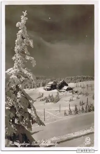 Spindlermühle Die Adolfbaude - Foto AK ca. 1930
