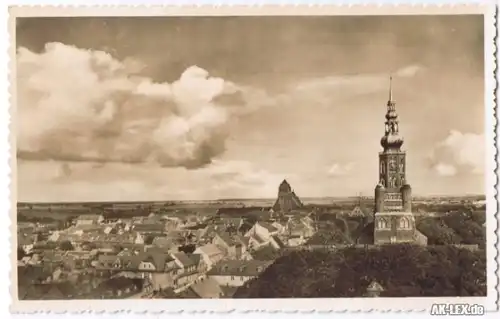 Greifswald Foto - AK -Panorama ca. 1940