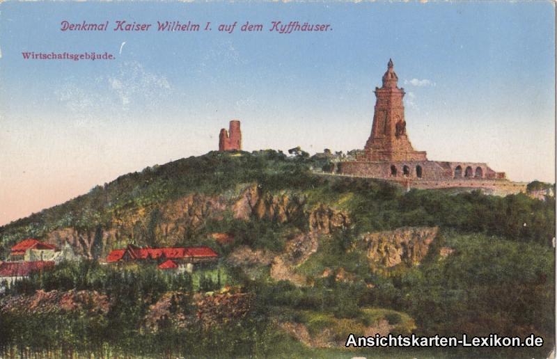 Kelbra Kyffhäuser Denkmal Kaiser Wilhelm I Auf Dem Kyffhäuser 1918