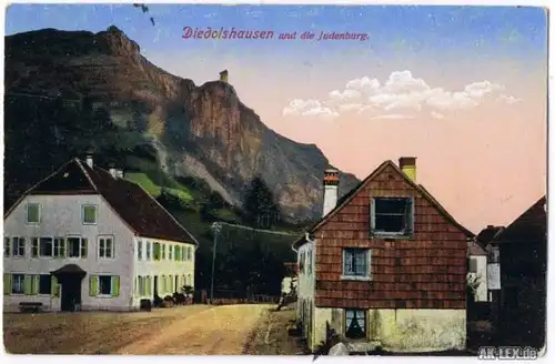 Diedolshausen Ansicht und Judenburg gel. 1915