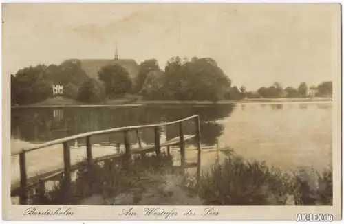 Bordesholm Am Westufer des Sees ca. 1930 - Foto AK