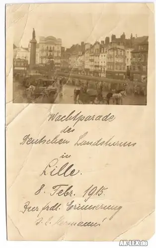 Lille Wachtparade des Detschen Landsturms 8. Feb. 1915 -