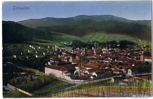 Gebweiler (Guebwiller) Panorama -Ansicht ca. 1918