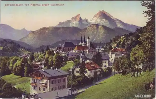 Berchtesgaden Von Nonntal gegen Watzmann ca. 1915