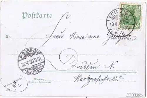 Ansichtskarte Lindenau-Leipzig Charlottenhof 1905 