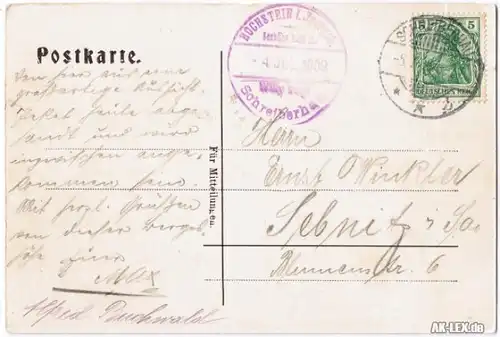 Hochstein (Isergebirge) Der Hochstein 1058m gel. 1909