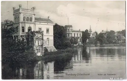 Uhlenhorst Villen am Feenteich gel. 1910