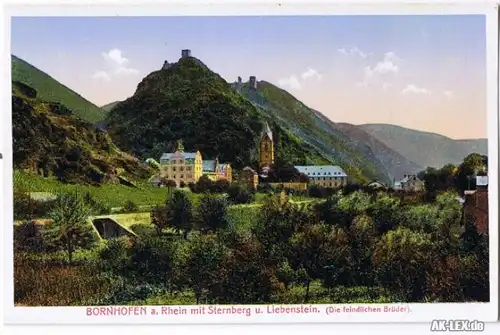 Kamp-Bornhofen Rhein mit  Sternberg u. Liebenstein. (Die