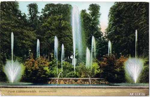 0 Park Lichtenwalde - Wasserkünste gel. 1909