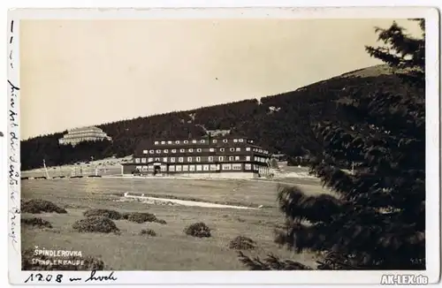 Spindlermühle Spindlerbaude gel. 1933 - Foto AK