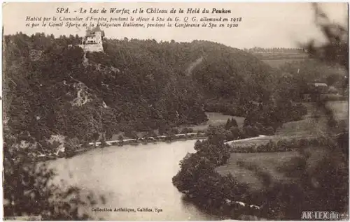 Spa (Stadt) Le Lac de Warfaz et le Chateau de la Heid du
